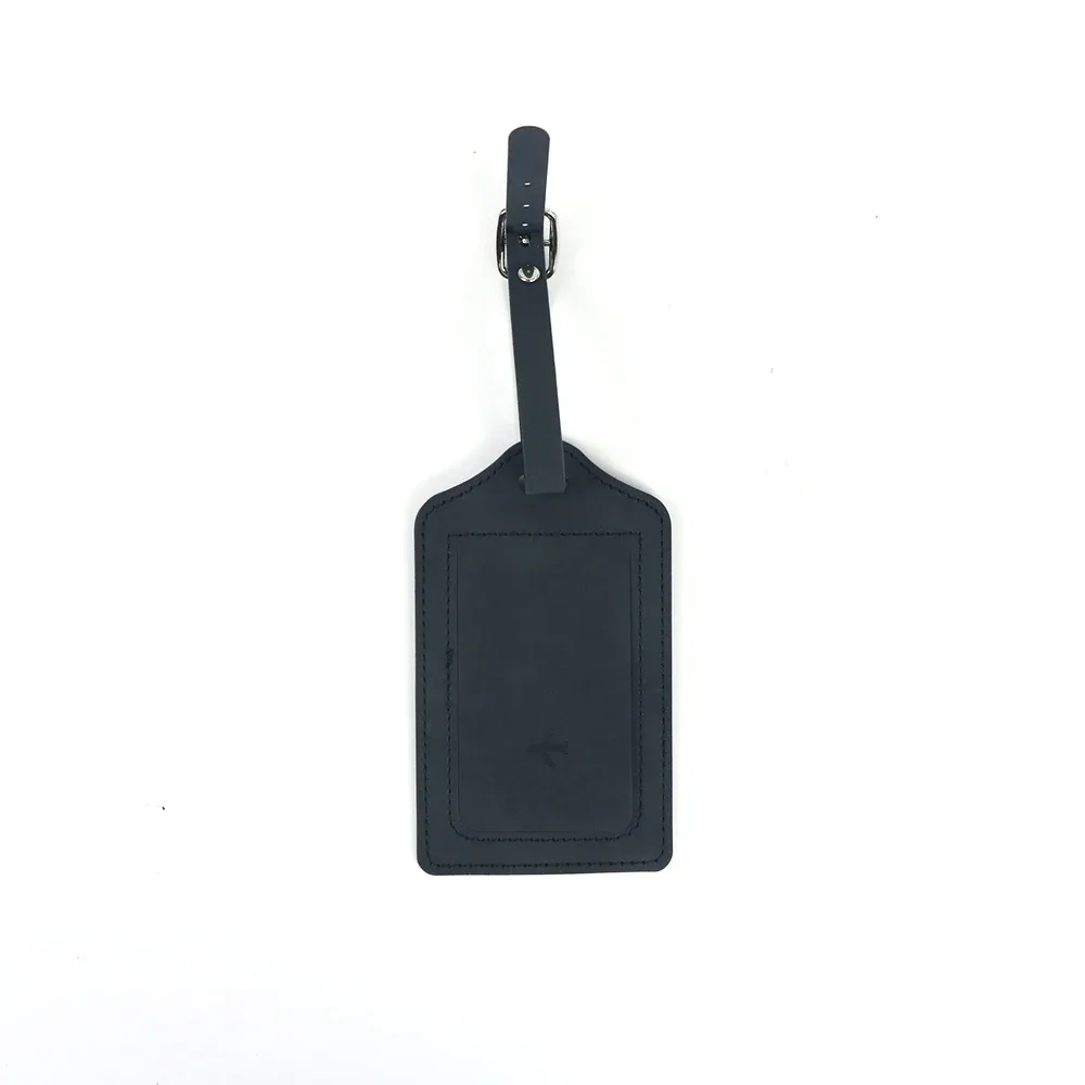 étiquette de bagage personnalisée en cuir pu avec nom, accessoire anti-perte pour voyage, carte d'embarquement en cuir