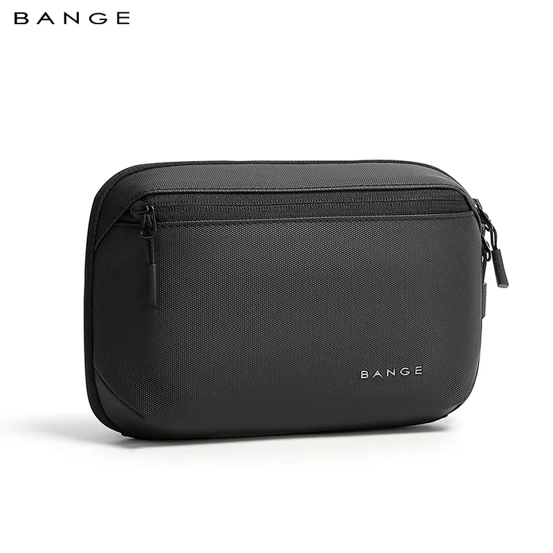 Organisateur Voyage Polyestère Noire Blanc Motifs Points Décontracté Sac Câbles Données Chargeur USB Technologie Pochette Résistante Imperméable Boîte Format Compact