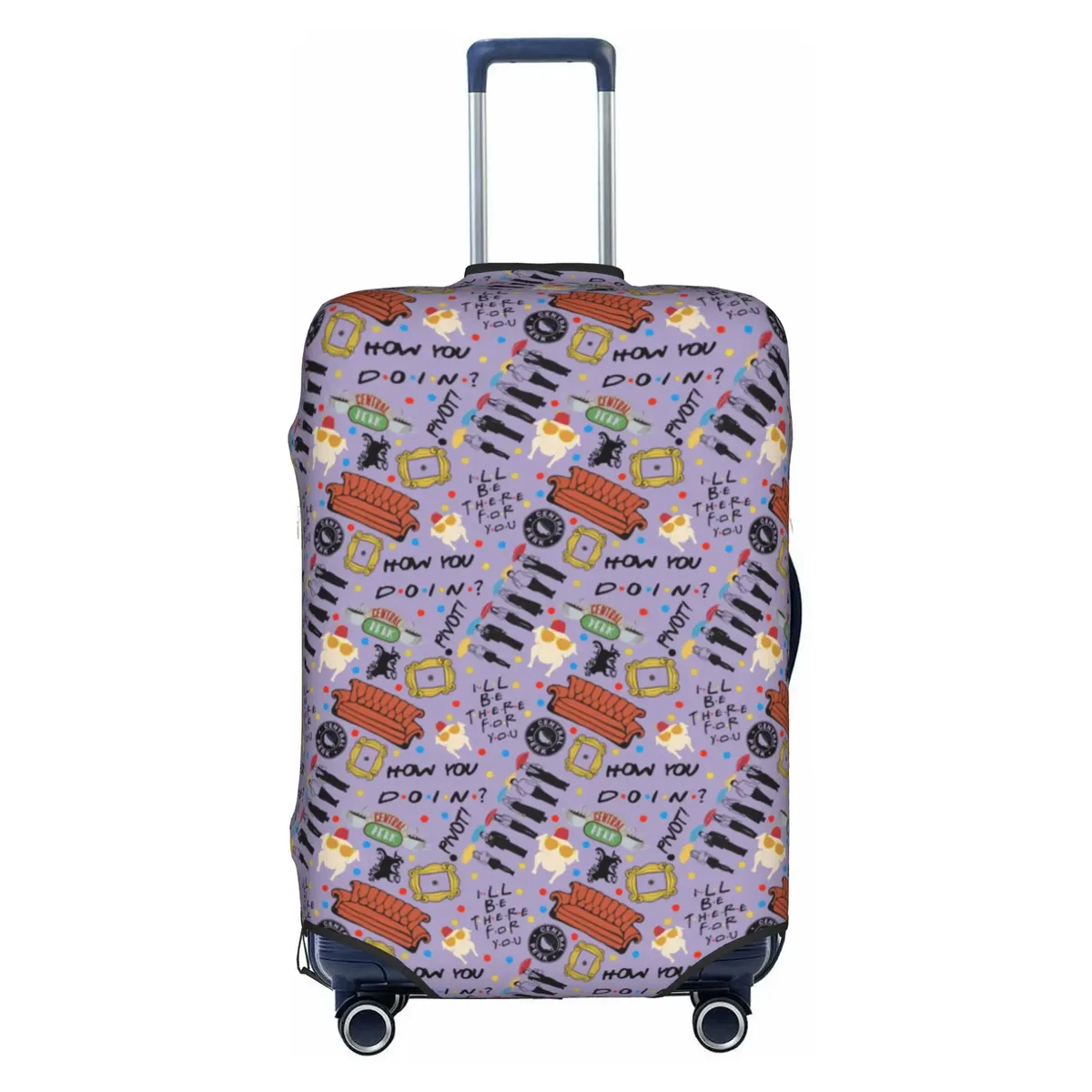 housse de protection pour bagages, motif personnalisé de la série télévisée friends, avec citation amusante, convient aux valises de 18 à 32 pouces