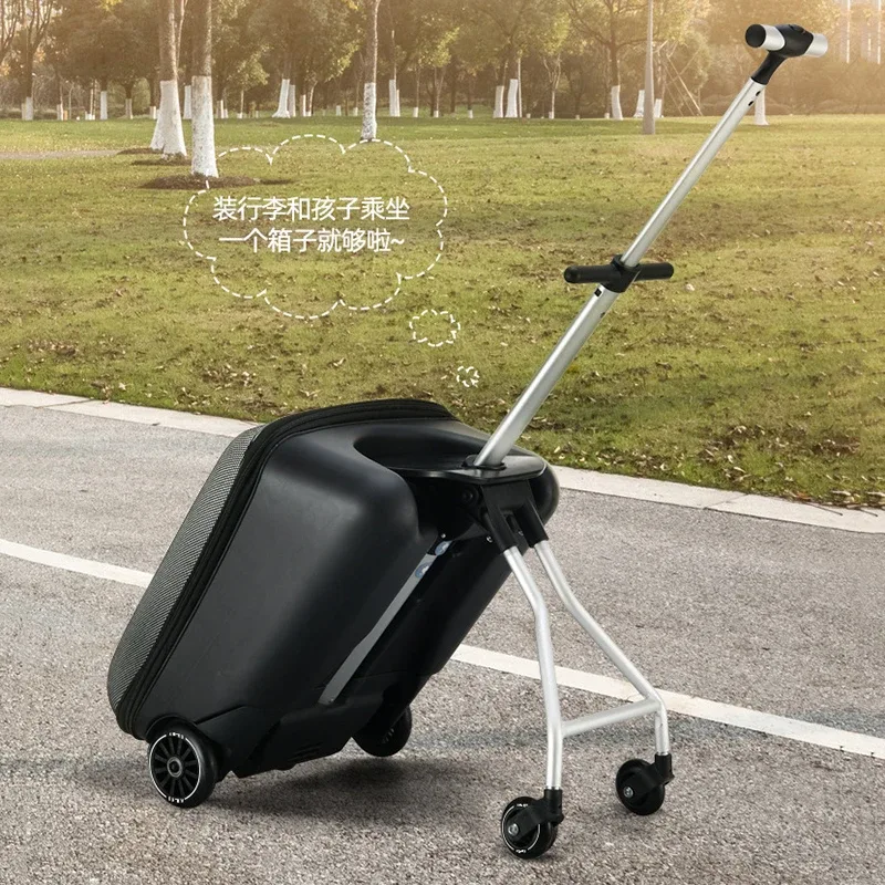 valises pour bébés sur lesquelles les enfants peuvent monter, bagages de voyage, bagages à roulettes pour les personnes paresseuses, valise à roulettes légère et intéressante de 20 pouces