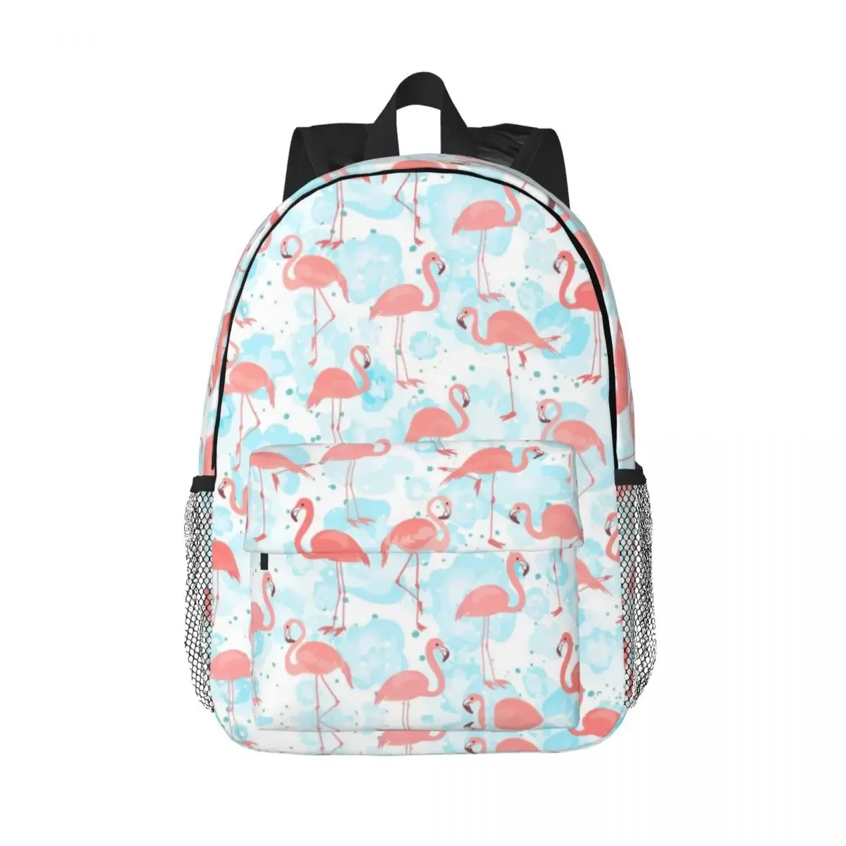 sac à dos à motif sans couture pour femmes et hommes, sac à livres pour étudiants, convient aux sacs pour ordinateur portable 15 pouces, plantes tropicales, flamant rose, oiseau