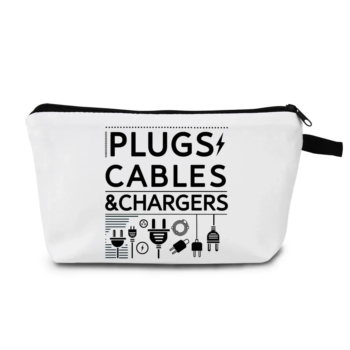 sac de rangement pour chargeur, sac de maquillage, bouchons de chargeur, cadeau pour femmes, sac à cosmétiques pour cordon de chargement, pochette à fermeture éclair, trousse de toilette de voyage