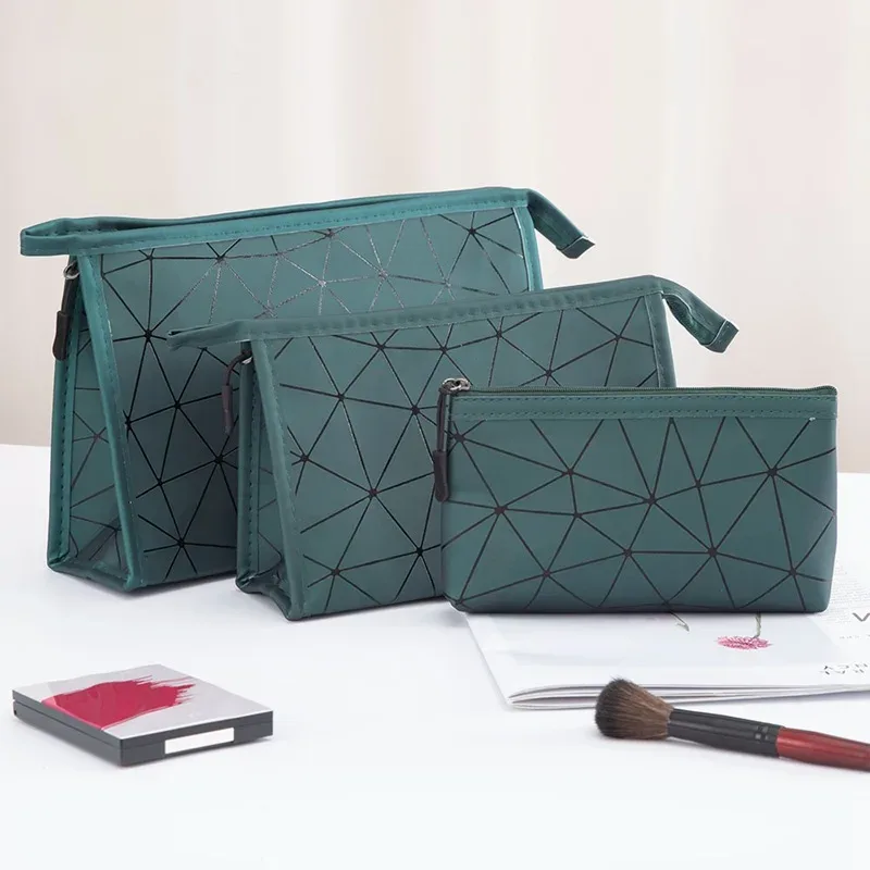 organisateur de rangement de cosmétiques portables coréens en pu, grand sac à cosmétiques de voyage, sacs de maquillage de toilette, sac à main étanche pour dames