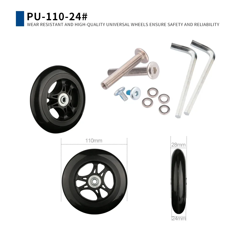 accessoires de bagages, roues d'avion, poulie de valise, roue muette, pièces résistantes à l'usure, rouleaux de réparation, 2 pièces 4 pièces