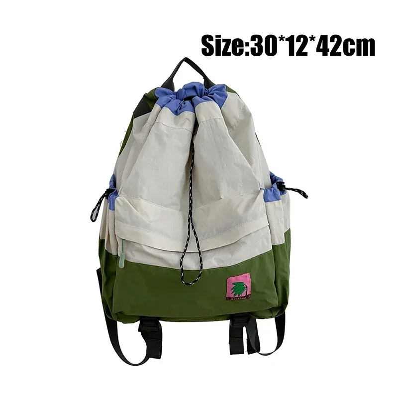 printemps été léger voyage op street sle double sac à bandoulière fourre-tout couleur ket cordon sac à dos avec cordon de serrage