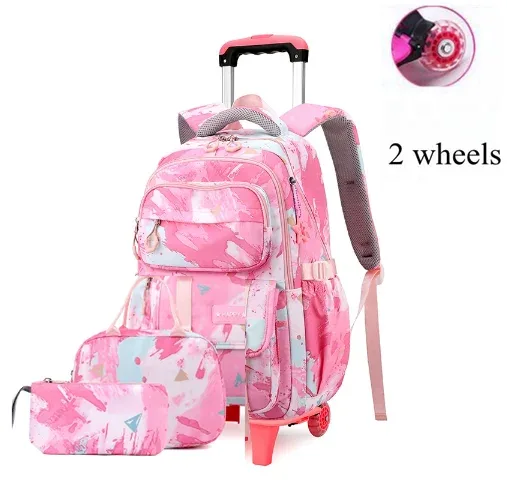sac à roulettes d'école pour adolescentes, sac à roulettes d'école pour filles, ensemble de sac à dos à roulettes, sac de voyage à roulettes sur roulettes