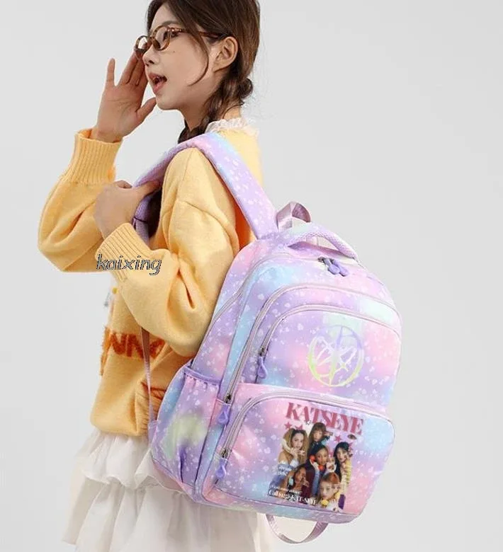 hot katseye drôle impression sacs d'école avec des sacs à déjeuner 3 pièces coloré garçons et filles sac à dos primaire voyage en plein air ordinateur portable mochilas
