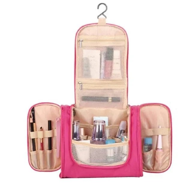 nouveau sac de rangement de maquillage de voyage sac à cosmétiques en nylon pour femmes sacs de maquillage de voyage suspendus kits d'organisation de toilette de lavage sacs de rangement