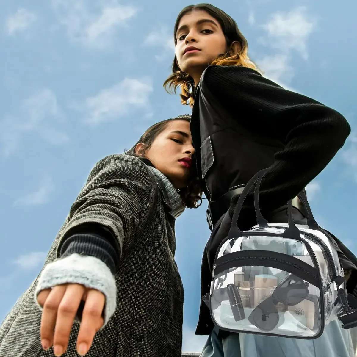 sac à bandoulière transparent en pvc pour femmes, sacs à bandoulière imperméables, sac de gelée, sac de maquillage de plage d'été, sac à main de voyage, pochette pour téléphone