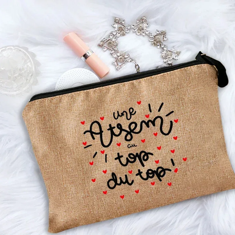 trousse de maquillage pour femmes, trousse à cosmétiques pour enseignant merci maîtresse, sac de rangement pour maîtresse, sac à main, pochettes à fermeture éclair, cadeau pour enseignant