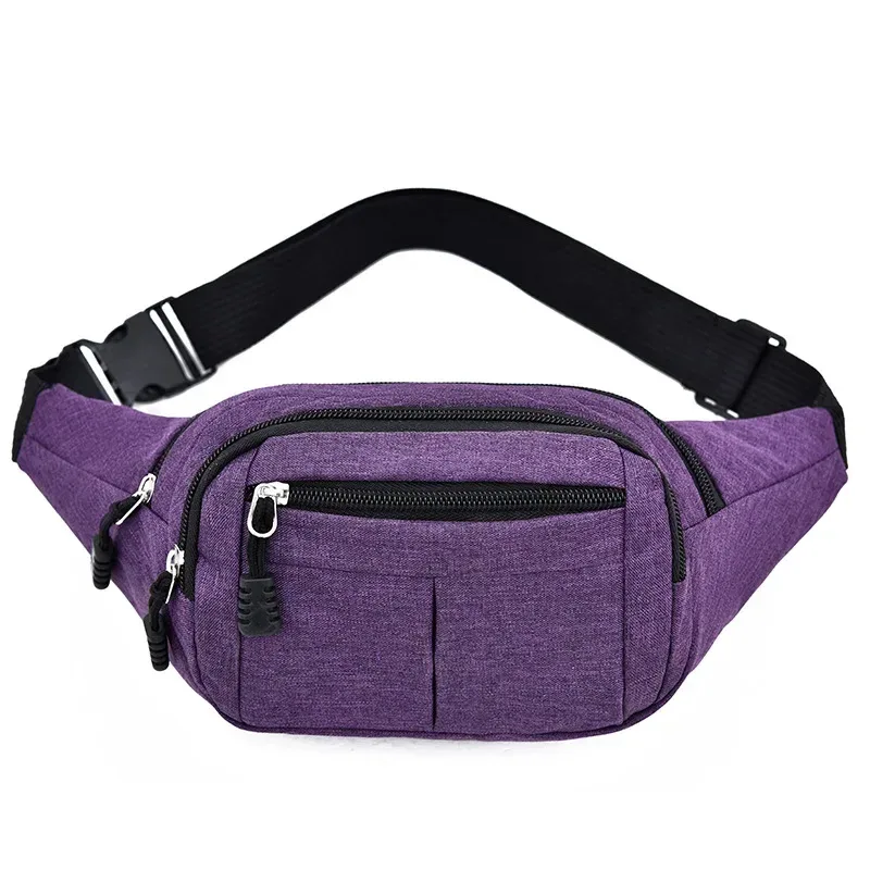 sac de poitrine étanche pour hommes, sac de sport de plein air, pochette en toile, sac de taille de style coréen, pochette banane à bandoulière
