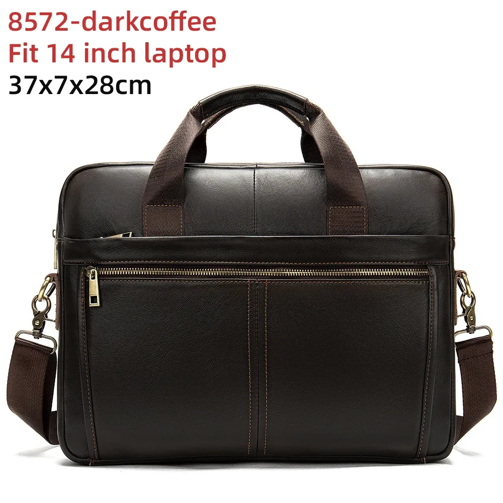 westal-sac messager en cuir véritable pour homme, étuis à bombes, sac pour ordinateur portable 14 en effet, sacs d'affaires de bureau pour document, 8572