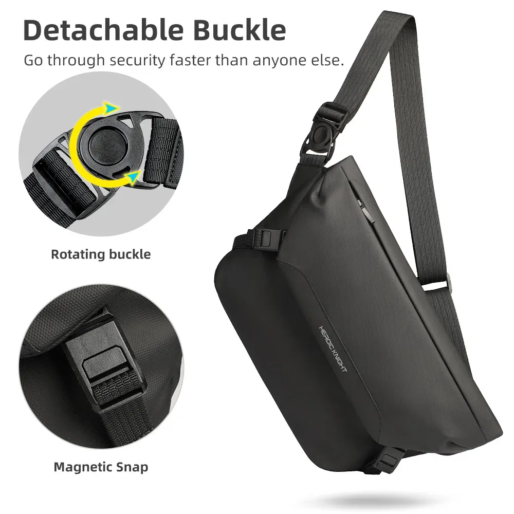 hcankcan sac à bandoulière pour homme, imperméable, grande capacité, sacs messager, adapté au mini ipad, pour le quotidien, le travail, le cyclisme, le week-end, les activités de plein air