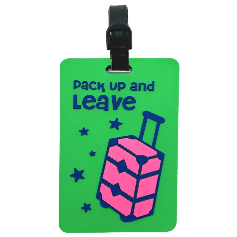étiquettes de voyage portables en gel de silice, accessoires de voyage, étiquettes de valise, nom, identification, adresse, étiquette d'embarquement pour bagages, 1/7 pièces