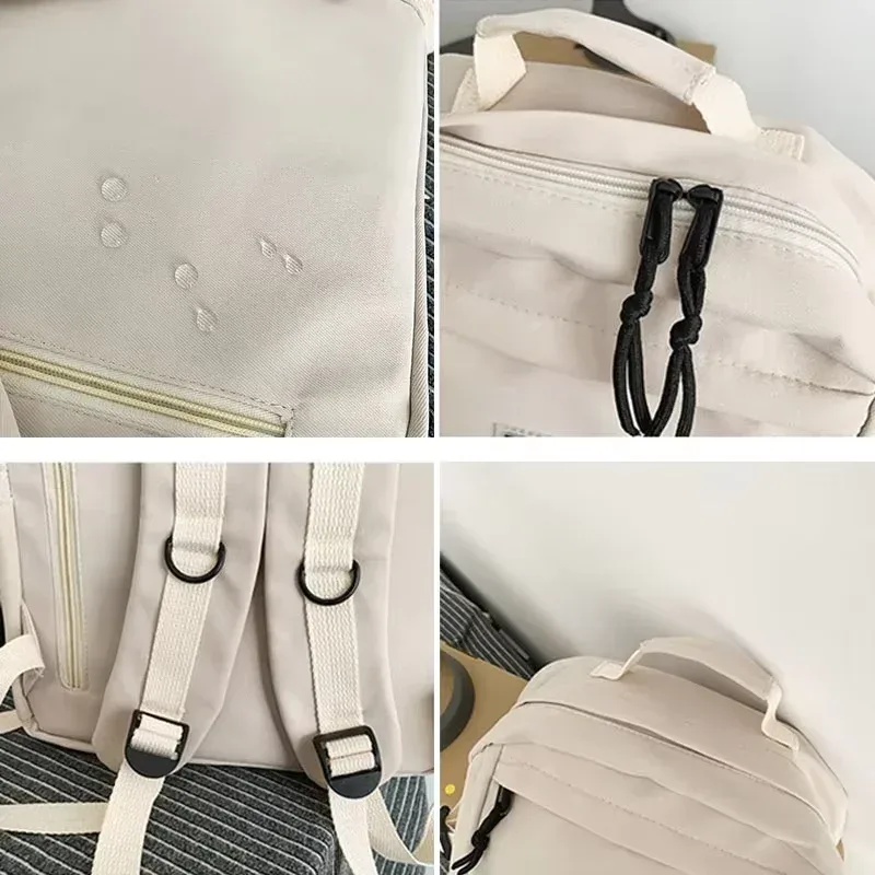 sac à dos scolaire décontracté en toile grande capacité avec multiples poches et compartiment pour ordinateur portable, pour hommes et femmes - nouveauté tendance