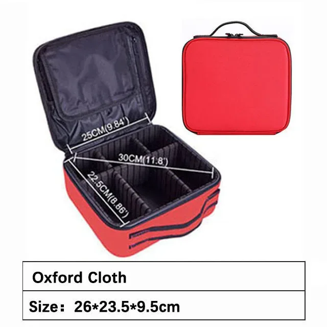 trousse de maquillage professionnelle de marque féminine, organisateur de cosmétiques d'esthéticienne à la mode, boîte de rangement, valise à outils pour ongles, sac de maquillage pour femmes