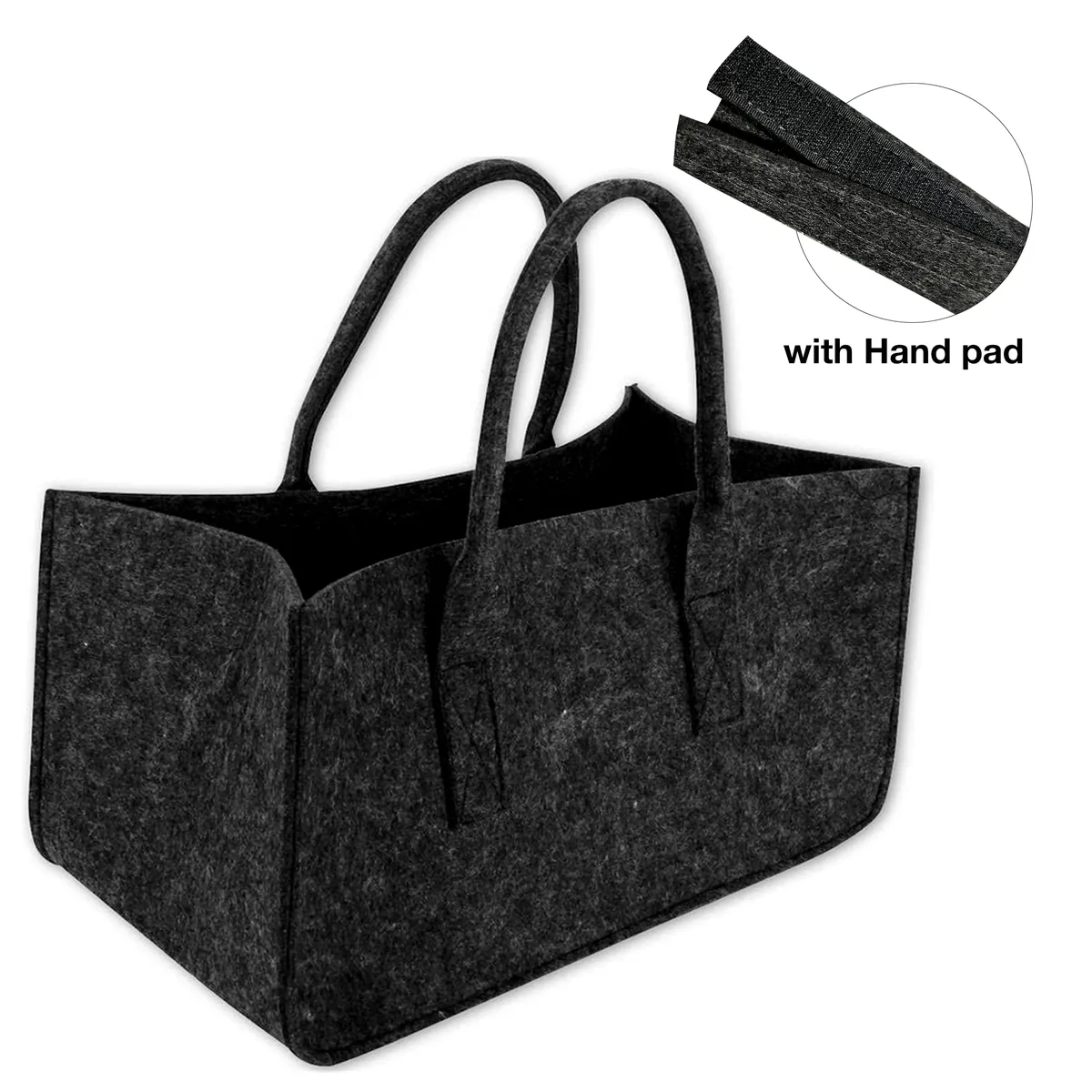 sac fourre-tout pour le bois de chauffage, porte-bûches de cheminée, support à piles, sac de rangement en feutre pour le transport du bois, sac à main de shopping