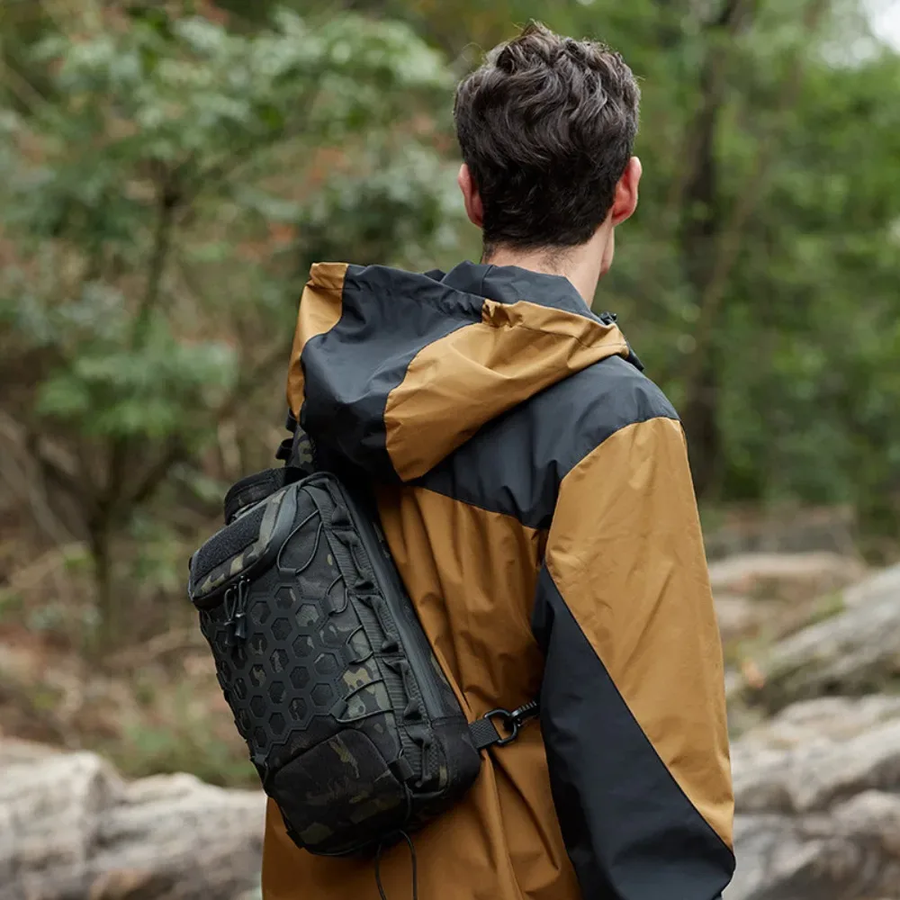 sac à dos tactique de poitrine pour l'extérieur, sac à bandoulière, sac tactique pour le transport quotidien, sac de poitrine pour les trajets quotidiens