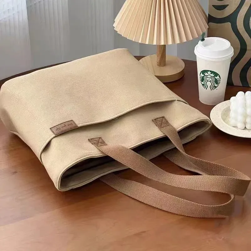 sac fourre-tout en toile pour femmes, sac de rangement à 2 couches, sac de transport de grande capacité pour étudiants, sacs à main à bandoulière portables, sac de shopping