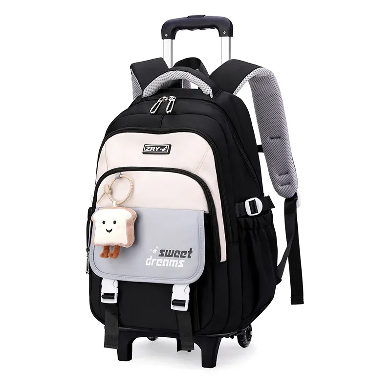 sacs à dos scolaires à roulettes pour filles, mochila, sac à dos enfant, bagage à roulettes, sac à dos scolaire