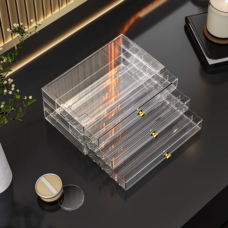 boîte de rangement pour bijoux sur le thème des animaux de compagnie, style tiroir, 25 compartiments, 3 couches, haute dureté, boîte organisateur de bijoux de luxe