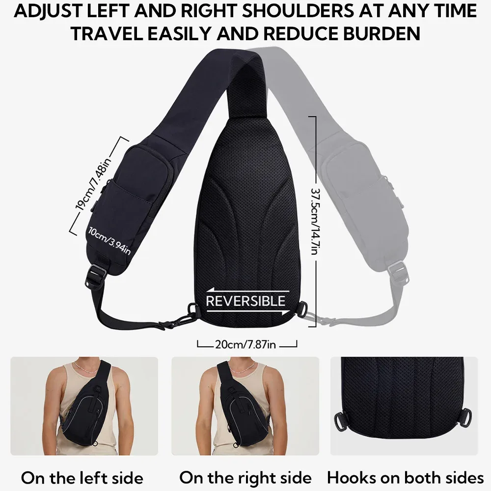 erüerfly-sac à dos à bandoulière pour hommes et femmes, sac à bandoulière de voyage, sac de poitrine, sac à dos de randonnée, mode initiée