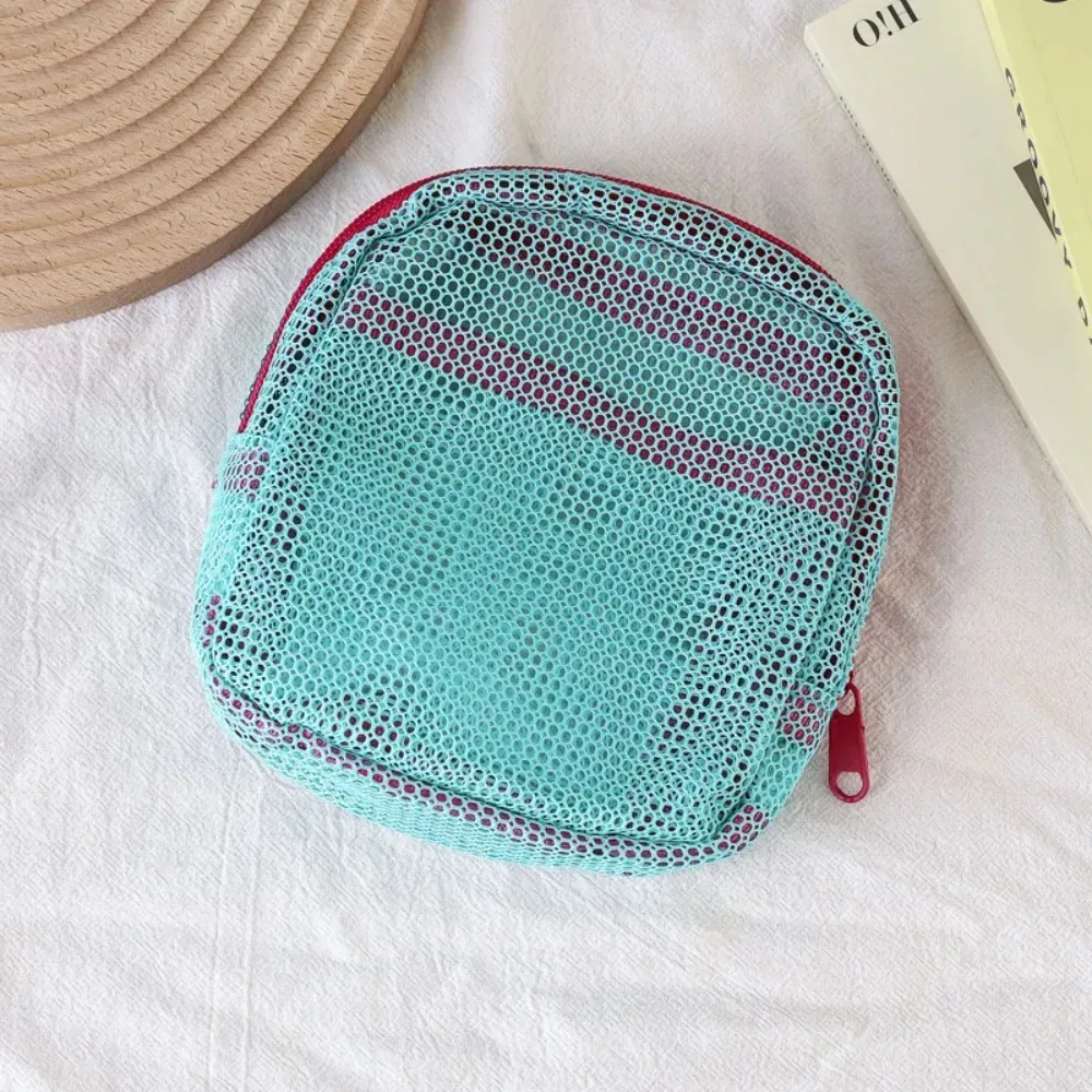 sac de rangement couleur dopamine tendance, grande capacité, sac cosmétique en maille couleur bonbon, trousse de toilette et de maquillage