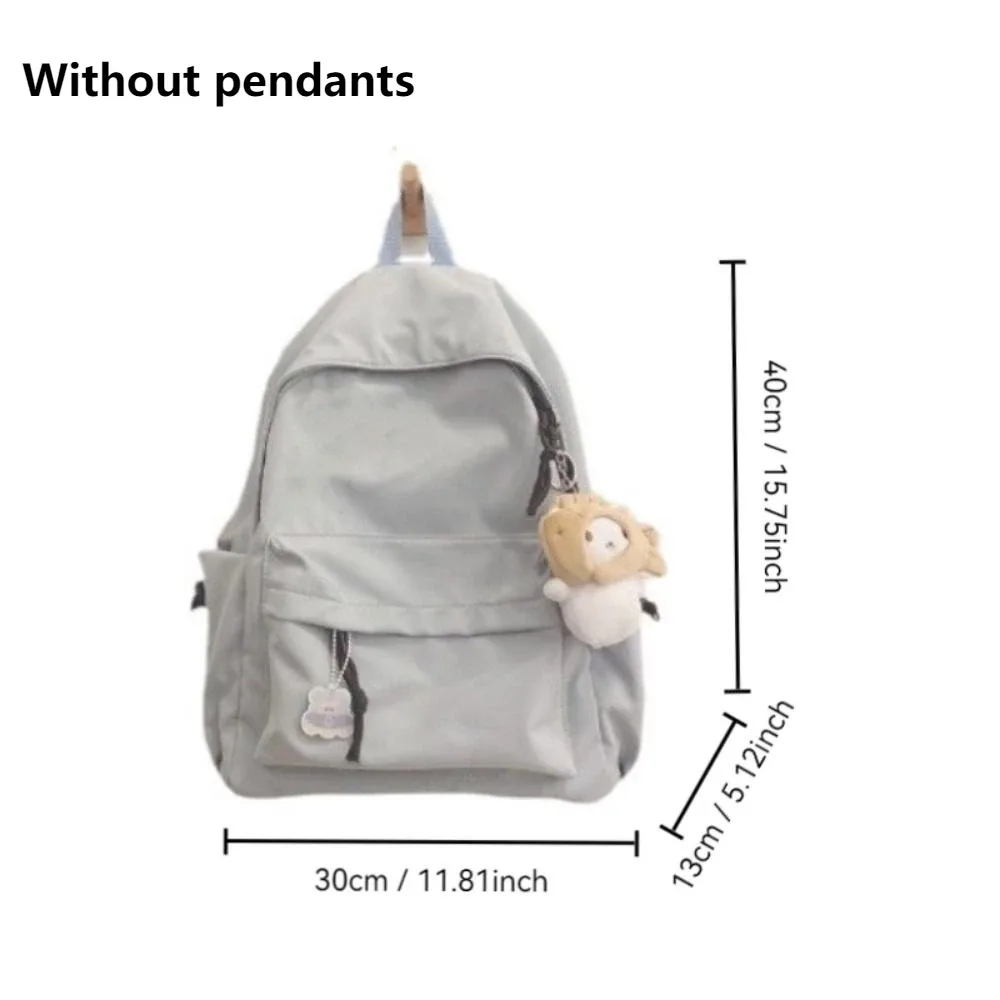 sac à dos décontracté pour lycéens, grande capacité, imperméable, sac de voyage, sacs d'école de couleur unie pour filles