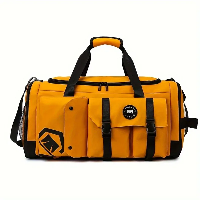 nouveau sac de voyage grande capacité 2025, compartiment séparé pour chaussures, sac de sport et de gym avec fermeture éclair pour séparation sec/humide