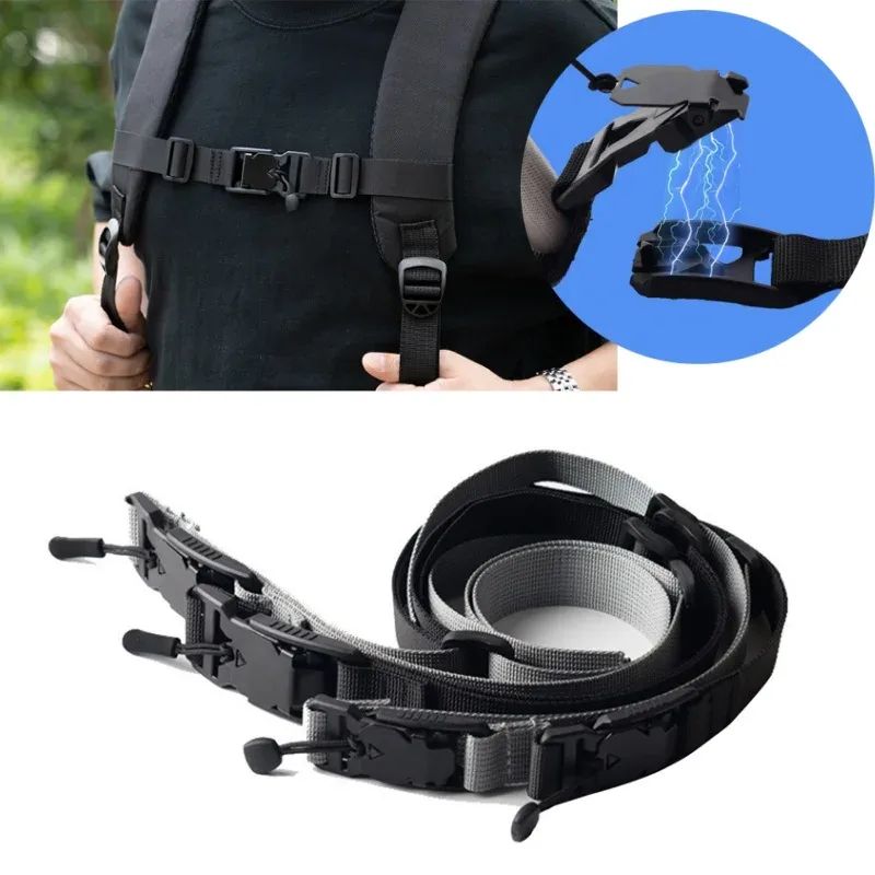 Sangle magnétique pour sac à dos, sangle de poitrine détachable facilement, sangle d'épaule réglable, accessoires pour sac de camping en plein air
