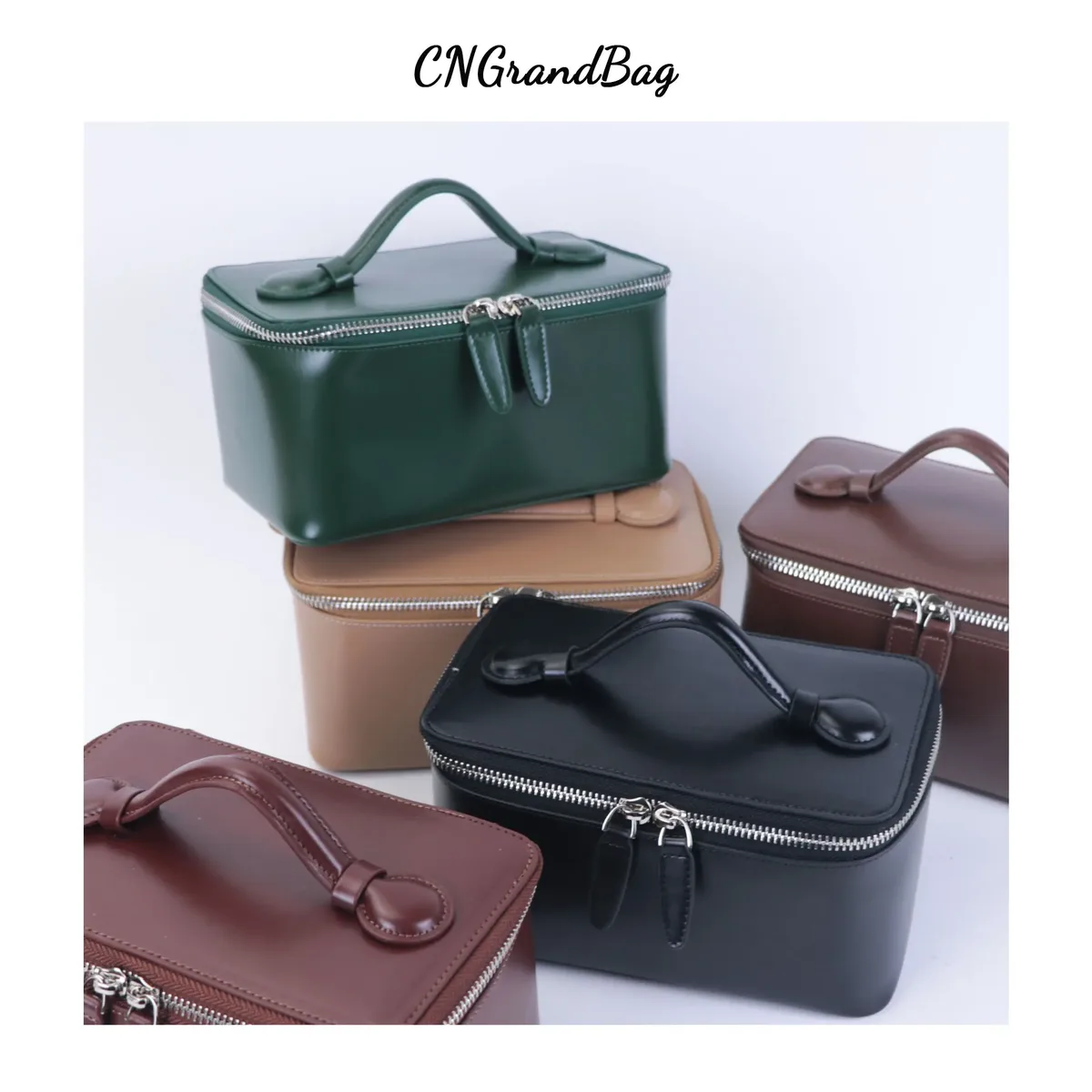 saffiano – trousse de toilette de voyage en croûte de cuir pour femmes, sac portable suspendu, boîte de rangement de maquillage, kit dopp, sac à cosmétiques pour femmes