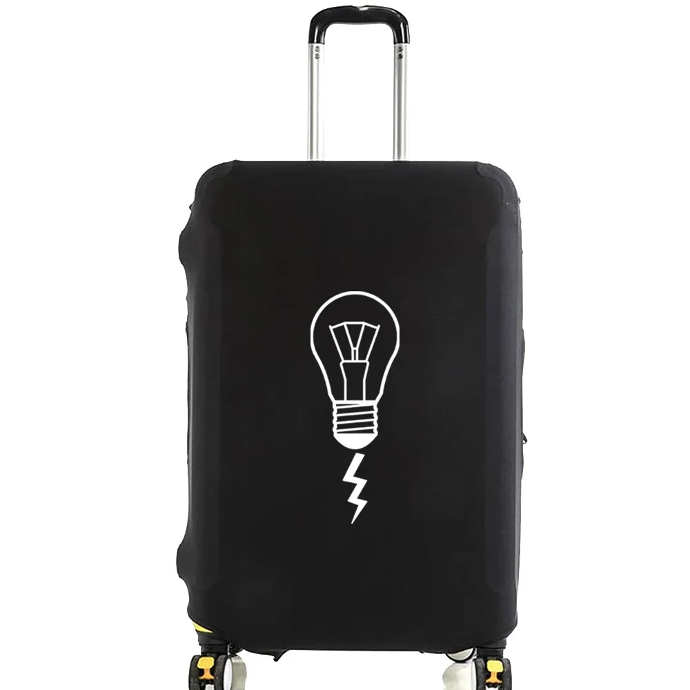 juste de bagage unisexe avec motif de série d'images blanches, sacs à poussière élastiques, valise à roulettes, étui à la mode, accessoires de voyage, 18 "-28"