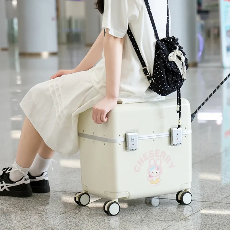 bagage 20 pouces cadre en aluminium valise à main femme avec compartiment porte-cabine d'embarquement valise à roulettes légère