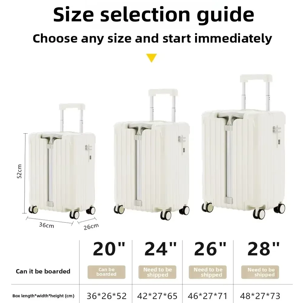 valise à roulettes pour enfants bunnyfly avec ouverture frontale, compartiment pour ordinateur portable, bagage à main pour les voyages, facile à manipuler