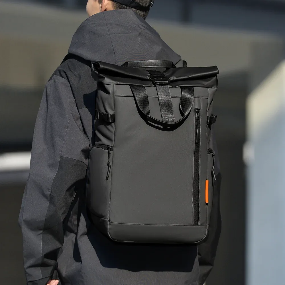 sac à dos tendance grande capacité pour homme, sacoche d'ordinateur de voyage décontractée, sac à bandoulière double pour loisirs, sac d'école éducatif pour jeunes