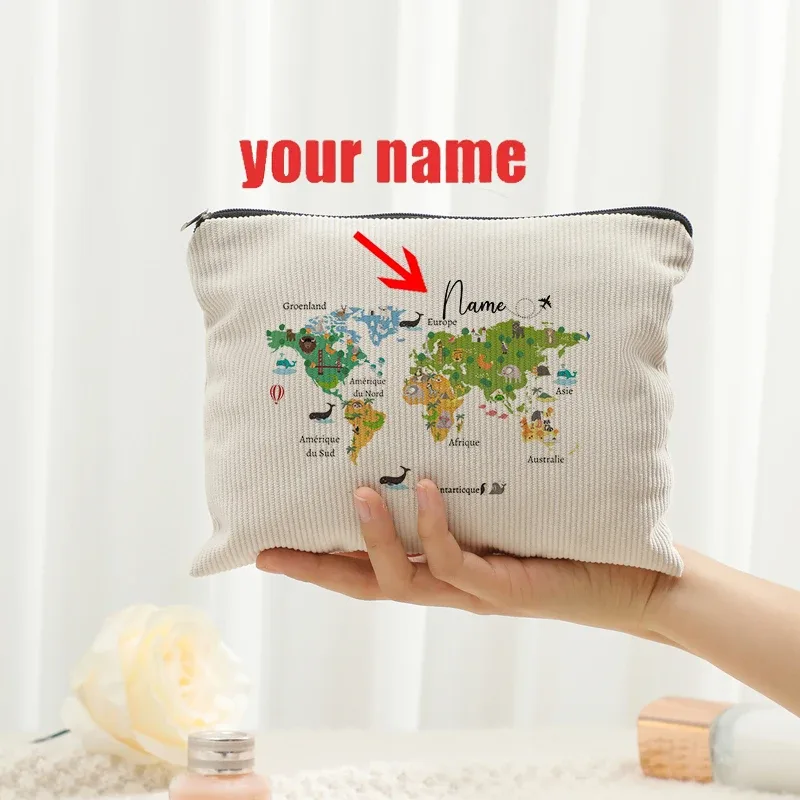 personnalisable avec nom dinosaure pastel vintage cirque motifs d'animaux de mer trousse de toilette maquillage sac de voyage garçon enfants amis cadeaux