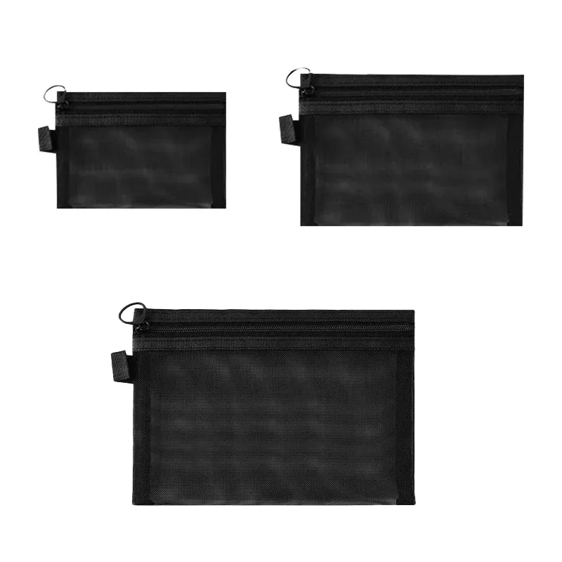 sac de rangement en maille pour maquillage, produits de toilette simples, poudres récepteurs, translucides, légers, sacs cosmétiques, voyage, portable, petits objets gt