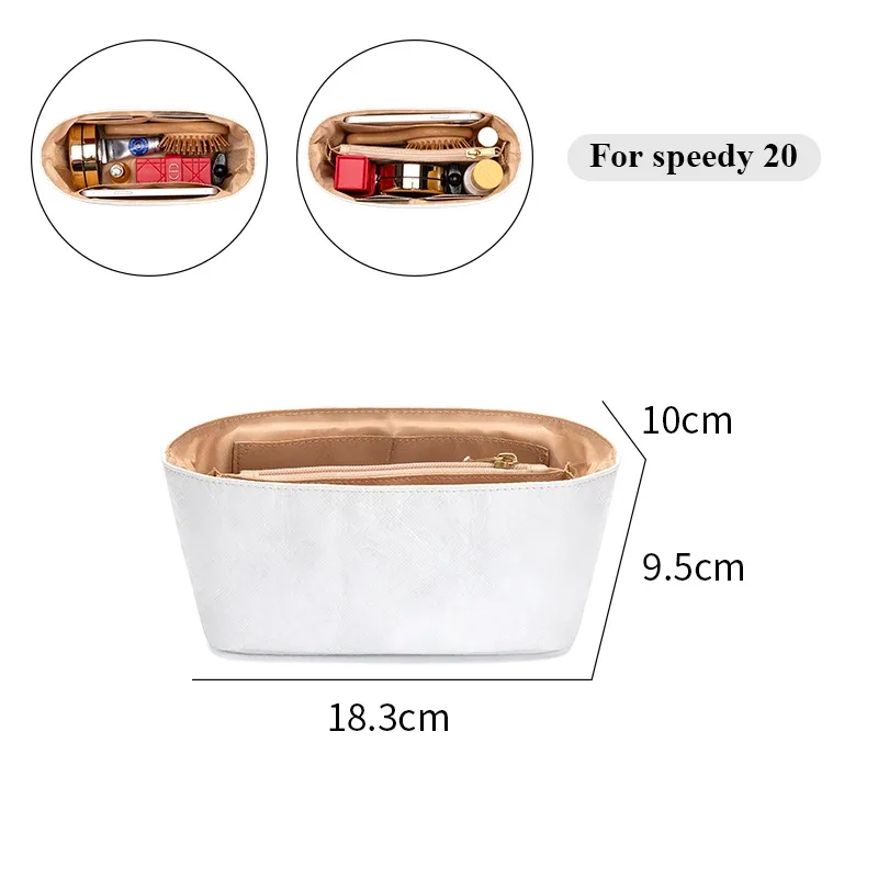 pochette organisation tissu tyvek papier dupont beige intérieur clair voyage adaptation sac lv speedy nano twenty twenty five thirty thirty five cosmétiques