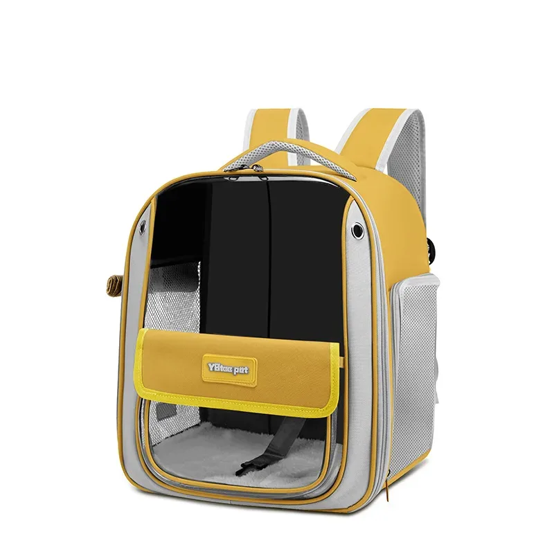 porte-chat portable respirant, transparent, grande capacité, étanche et résistant à l'usure, sac à dos de voyage pliable pour animaux de compagnie
