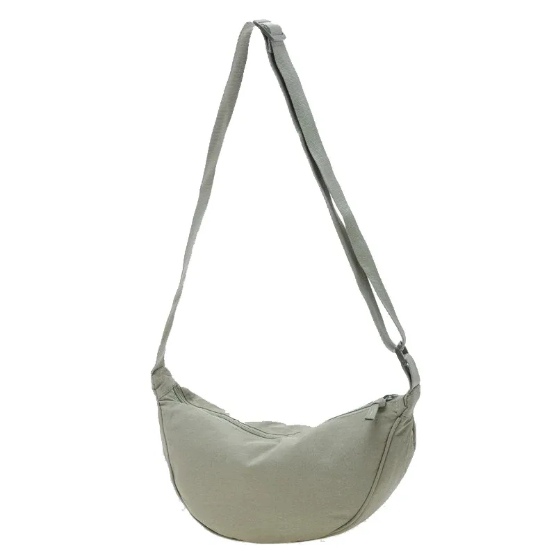 sac à bandoulière en nylon grande capacité pour femme, style décontracté, couleur unie, idéal pour les voyages et les trajets quotidiens, design simple