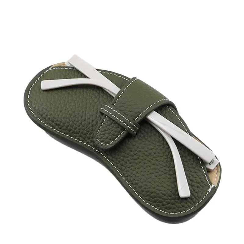 étui à lunettes en cuir véritable avec lettres personnalisées, sac à lunettes portable pour myopie, sac de rangement pour lunettes de soleil, housse de protection simple