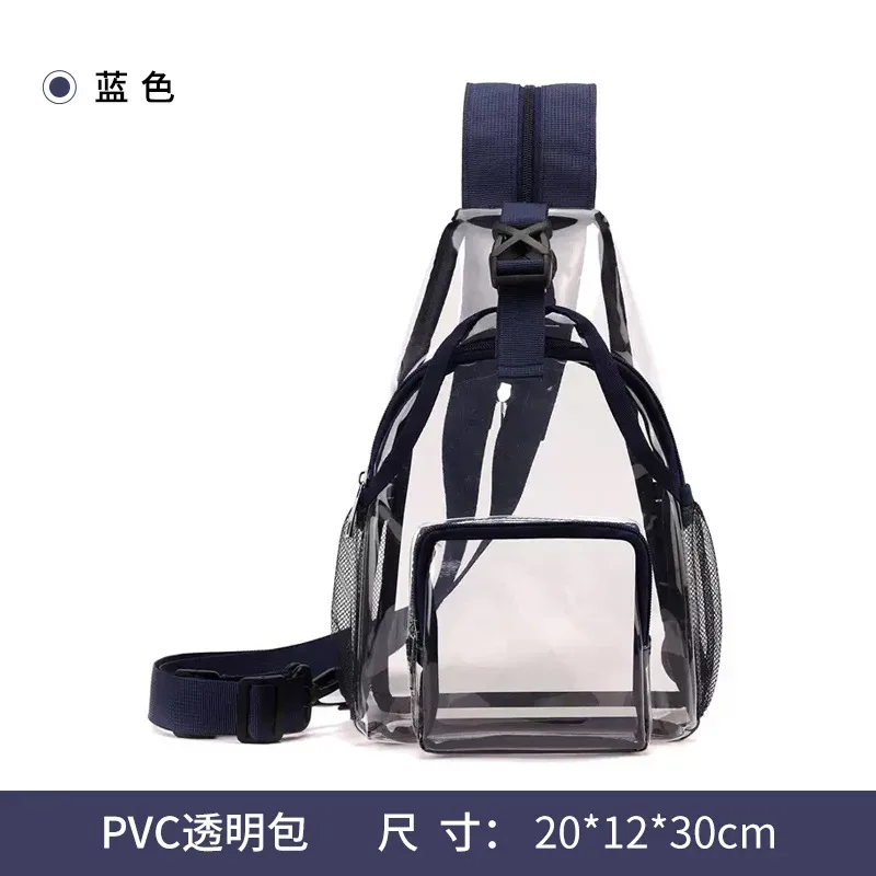 sac à bandoulière transparent en pvc, imperméable, convertible, passe instantanément la sécurité des contrôles, pour femmes et hommes, stade, concert, événement sportif, voyage