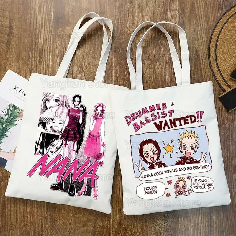 Nana Anime toile fourre-tout sacs pour dames sacs à main Kawaii mignon Bolsa Portable Shopping sac à bandoulière