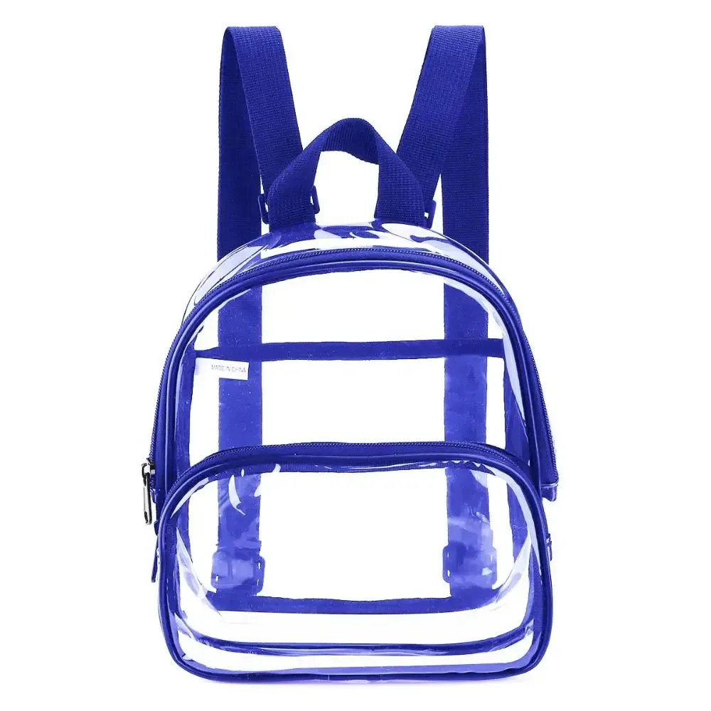 mini sac à dos transparent en pvc, sac de rangement étanche, pochette de toilette de voyage décontractée, organisateur de papeterie portable pour étudiants