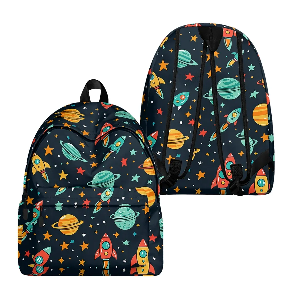 sac à dos imprimé galaxie soleil lune planètes, sacs à crayons, bretelles réglables, sac d'école léger, ensembles de voyage pour adolescents et étudiants
