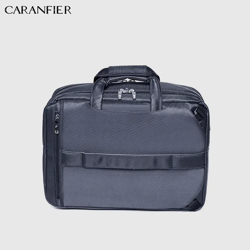 porte documents nylon black grey coffee bande anière poignée supérieure fermeture éclair computer interlayer voyage unisexe
