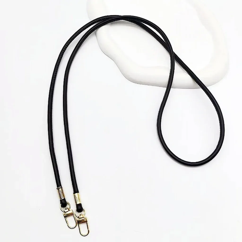 nouvelle sangle de remplacement fine et ronde en cuir pu, couleur unie, pour sac bandoulière ou croisé, longue de 120 cm, accessoire cordon de téléphone