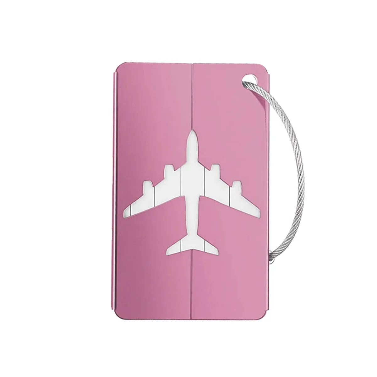 étiquette bagage métallique avion vert blanc orange kaki rose gris rouge argent violet bleu voyage identification