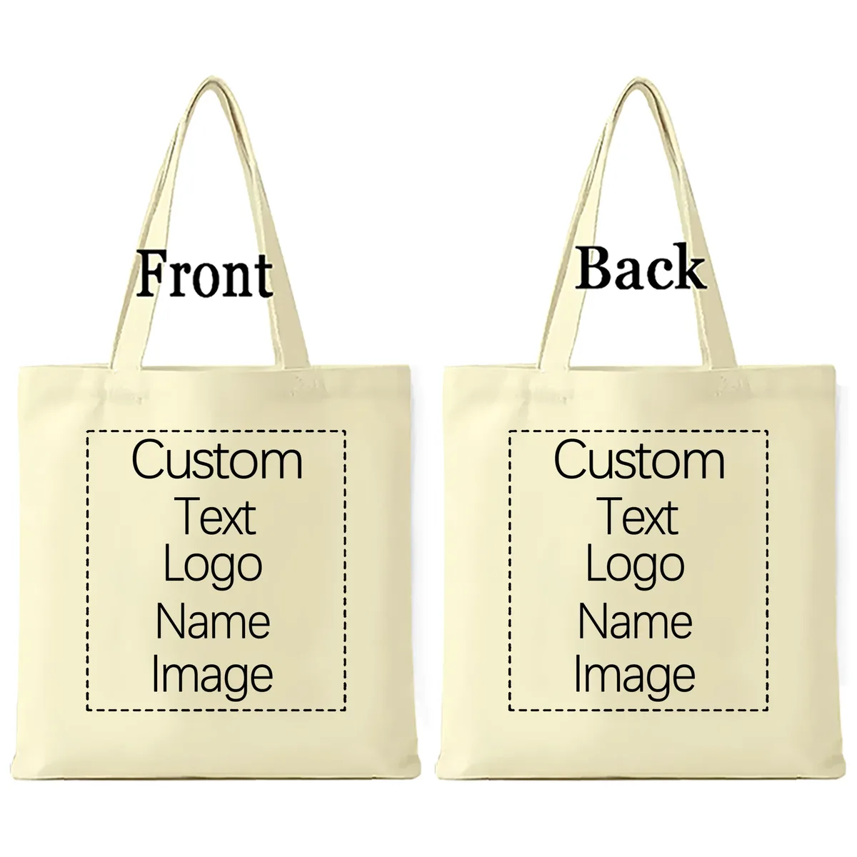 sacs fourre-tout personnalisés avec logo/image, réutilisables, en toile, pour voyage, cadeaux personnalisés pour mariée, sacs de shopping pour femmes, 1/2/3/4/5 pièces