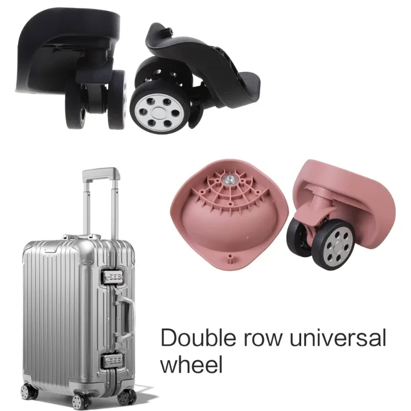roue à bagages roues de remplacement pour bagages roues à bagages à double rangée boîtier de chariot pratique roues pivotantes gauche et droite